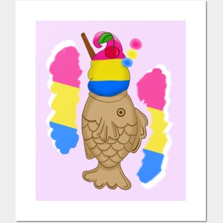 Pride Taiyaki Ice cream-Pan Flag Posters and Art